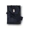 Decoflux Home Women's Kimono Dark Blue Cotton Dressing Gown + Gift Wrapping In Blue