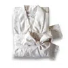Decoflux Home Women's Neutrals Classic Sateen Bathrobe Eden Beige In Sand