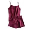 Decoflux Home Women's Pink / Purple Cotton Short Pyjama Set Burgundy + Gift Wrapping In Pink/purple