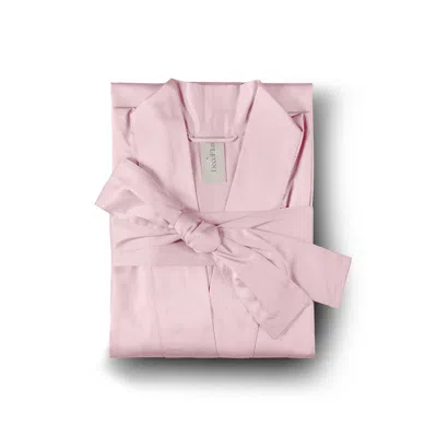 Decoflux Home Women's Pink / Purple Kimono Primrose Pink - Cotton Dressing Gown + Gift Wrapping In Pink/purple