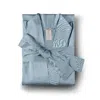 Decoflux Home Women's Sateen Bathrobe Kimono Solid Blue Bell