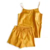 Decoflux Home Women's Yellow / Orange / Gold Yellow Cotton Short Pyjama Set Antique Gold + Gift Wrapping In Yellow/orange/gold
