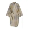 Decoflux Home Women's Yellow / Orange Cotton Robe Kimono Fairy Tale Yellow Print + Gift Wrapping In Yellow/orange