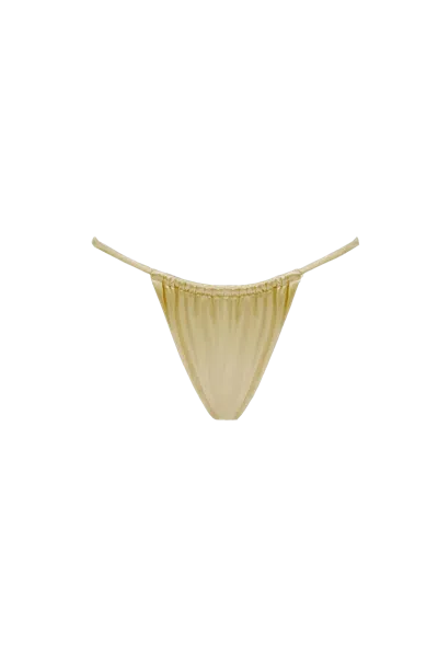 Decolet The Label Gia Bikini Bottoms In Goddess In Gold