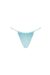 Decolet The Label Women's Blue Gia Bikini Satin Bottoms In Ocean In Sky Blue