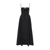 Decolet The Label Women's Black Raquel Lace-up Maxi Dress In Black