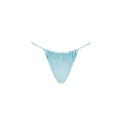 Decolet The Label Women's Blue Gia Bikini Satin Bottoms In Ocean