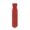 Decolet The Label Women's Red Scarlet Fringe Dress In Red
