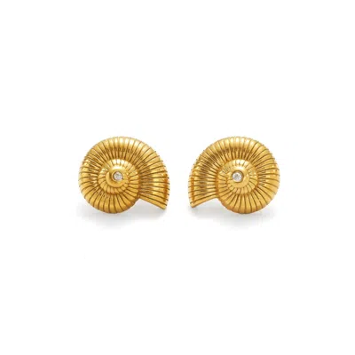 Decolet The Label Women's Gold Conch Earrings