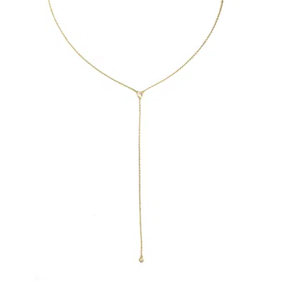 Decolet The Label Women's Gold Lunar Lariat Drop Necklace In Neutral