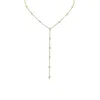 Decolet The Label Women's Gold Marquise Zircon Lariat Necklace In Gold