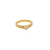 Decolet The Label Women's Gold Mini Heart Zircon Ring In Gold