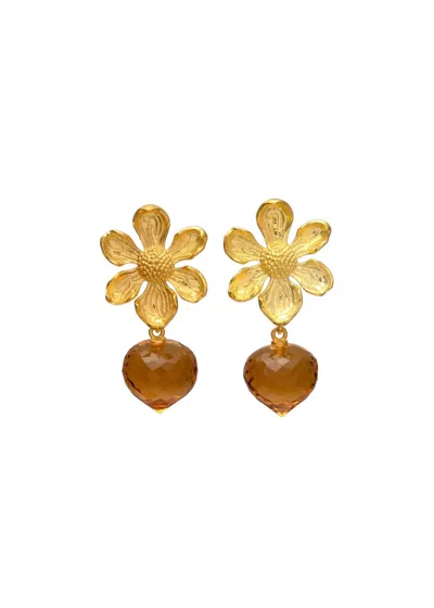 Decolet The Label Women's Gold / Yellow / Orange Ember Earrings