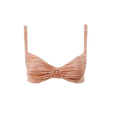 Decolet The Label Women's Neutrals Ariel Underwire Bikini Top In Bronzed In Caramel