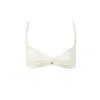 Decolet The Label Women's White Ariel Underwire Bikini Top In Seashell In White