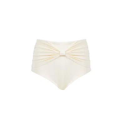 Decolet The Label Women's White Lilly High-waisted Bottoms In Seashell