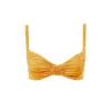 Decolet The Label Women's Yellow Ariel Underwire Bikini Top In Sunset In Yellow/orange