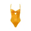 Decolet The Label Women's Yellow / Orange Eden Underwire One-piece In Sunset In Yellow/orange