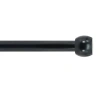 Decopolitan Barrel Knob 1 In Adjustable Curtain Rod In Black