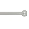 Decopolitan Barrel Knob 1 In Adjustable Curtain Rod In Silver
