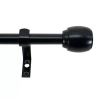 Decopolitan Cap 5/8 In Adjustable Curtain Rod In Black
