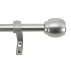 Decopolitan Cap 5/8 In Adjustable Curtain Rod In Silver
