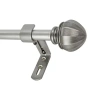 Decopolitan Facet Ball 5/8 In Curtain Rod In Silver