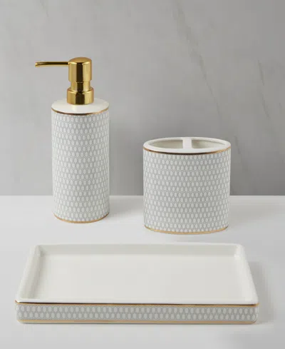 Decor Studio 3-pc. Glass Gift-boxed Bath Accessory Set In White