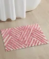 Decor Studio Basket Weave Stripe Tufted Bath Rug, 20" X 30" In Desert Sand