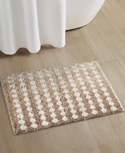 Decor Studio Elm Stripe Tufted Bath Rug, 20" X 30" In Brown