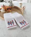Decor Studio Holiday Nutcrackers Turkish Cotton 2-pc. Hand Towel Set, 16" X 28" In White