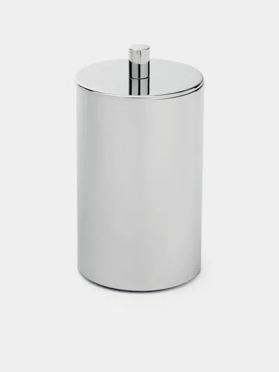 Decor Walther Chrome Tall Lidded Box  Abask Luxury Gift In Metallic