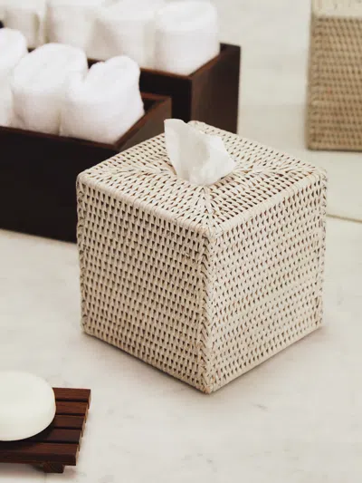 Decor Walther Handwoven Rattan Tissue Box  Abask Luxury Gift In  Cream