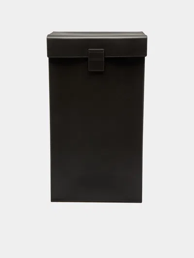 Decor Walther Leather Laundry Basket  Abask Luxury Gift In  Navy