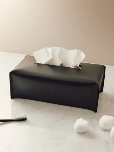 Decor Walther Leather Tissue Box  Abask Luxury Gift In  Black