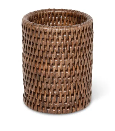 Decor Walther Rattan Basket Toothbrush Tumbler In Brown