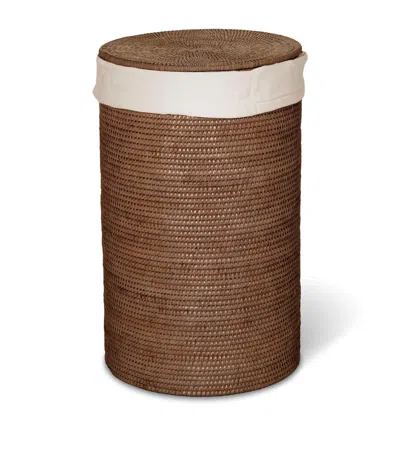 Decor Walther Small Rattan Laundry Basket In Brown