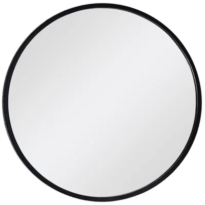 Decor Wonderland Jesse Black Framed Round 23.6" Wall Mirror