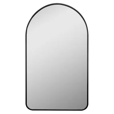 Decor Wonderland Rita Black 19 1/2" X 31 1/2" Arched Top Vanity Wall Mirror