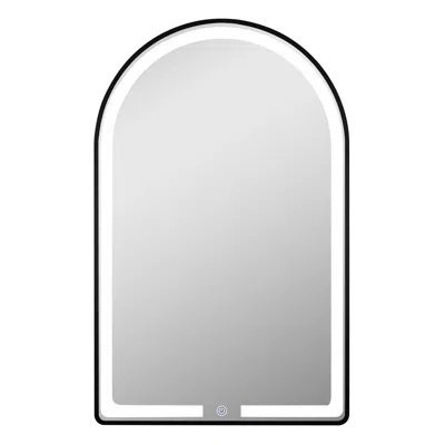 Decor Wonderland Rita Black 19 1/2" X 31 1/2" Led Lighted Vanity Wall Mirror