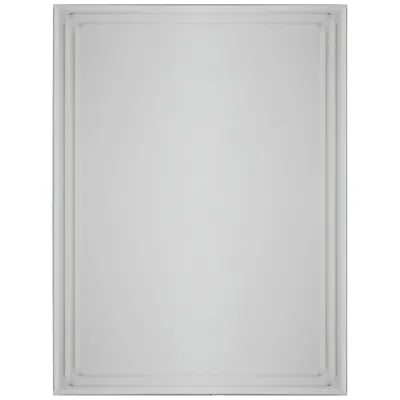 Decor Wonderland Tri Bev Rectangle Frameless Beveled Vanity Bathroom Mirror In Silver