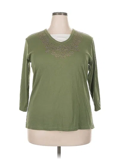 Pre-owned Decorated Originals 3/4 Sleeve T-shirt In Green