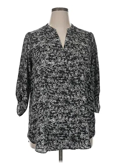 Pre-owned Decree 3/4 Sleeve Blouse In Gray