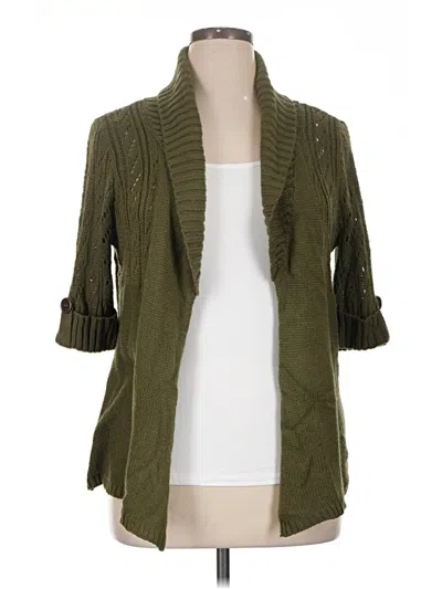 Pre-owned Decree Cardigan Sweater In Green