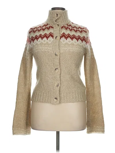 Pre-owned Decree Cardigan Sweater In Tan