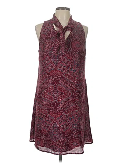 Pre-owned Decree Casual Dress In Burgundy
