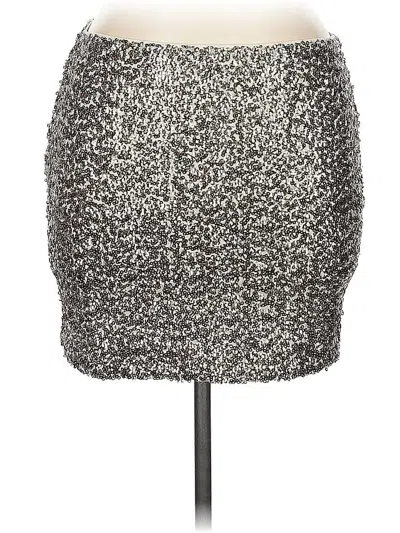 Pre-owned Decree Casual Skirt In Silver