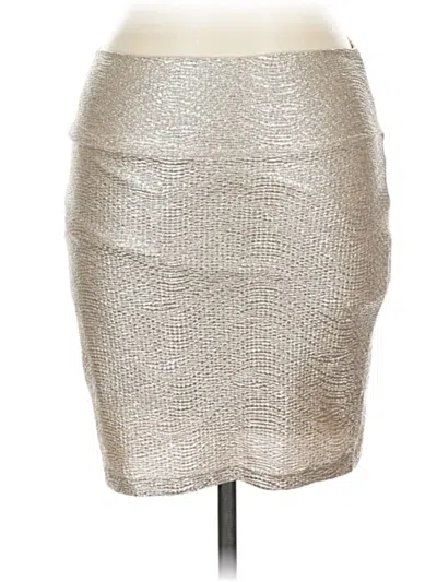Pre-owned Decree Formal Skirt In Silver