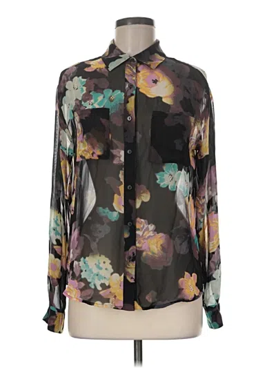 Pre-owned Decree Long Sleeve Blouse In Black