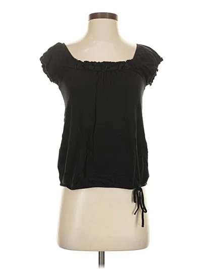Pre-owned Decree Short Sleeve Top Black Strapless Neckline Tops